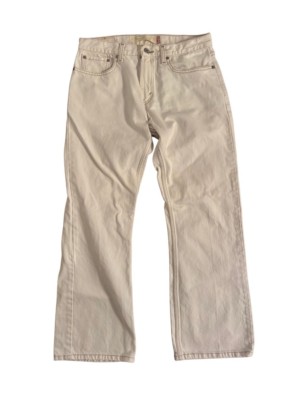 Levi's 527 Bootcut Jeans Off-White with Contrast Stitch